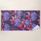 Fuchsien in Rosa und Violett Strandtuch (Vorderseite)
