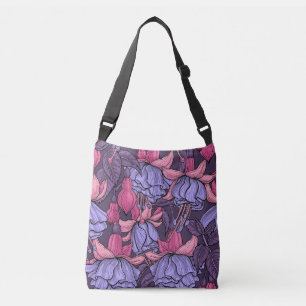 Fuchsien in Rosa und Violett Tragetaschen Mit Langen Trägern