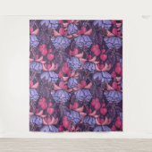 Fuchsien in Rosa und Violett Wandteppich (Vorderseite)