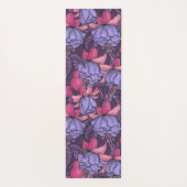 Fuchsien in Rosa und Violett Yogamatte (Rückseite)