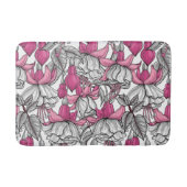 Fuchsien in weiß und rosa badematte (Vorderseite)