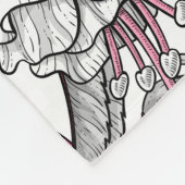 Fuchsien in weiß und rosa fleecedecke (Ecke)