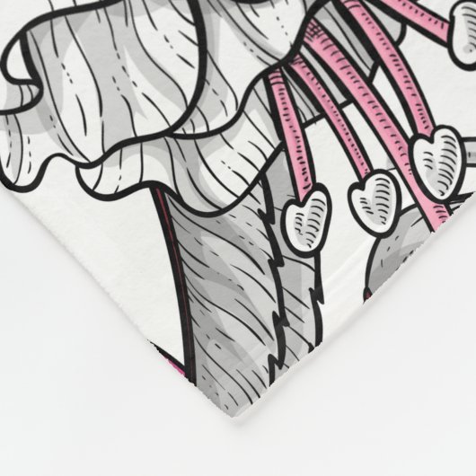 Fuchsien in weiß und rosa fleecedecke (Ecke)