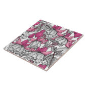 Fuchsien in weiß und rosa fliese (Seite)