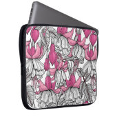 Fuchsien in weiß und rosa laptopschutzhülle (Vorne Rechts)