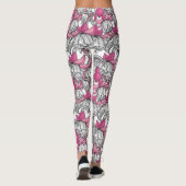 Fuchsien in weiß und rosa leggings (Rückseite)
