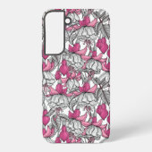 Fuchsien in weiß und rosa samsung galaxy hülle (Rückseite)