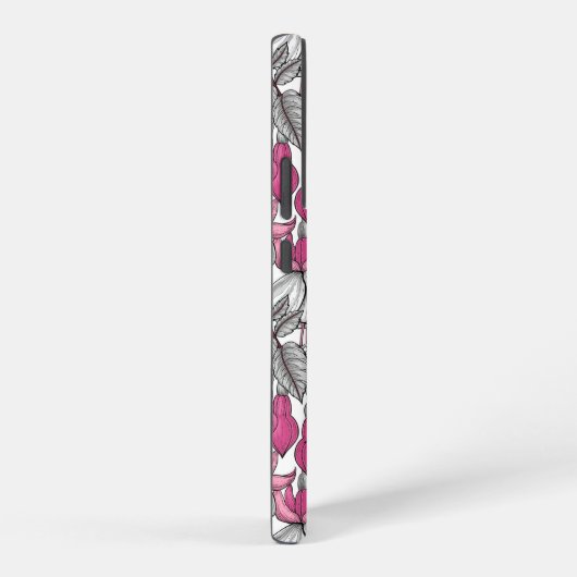 Fuchsien in weiß und rosa samsung galaxy hülle (Rechte Seite)