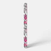 Fuchsien in weiß und rosa samsung galaxy hülle (Linke Seite)