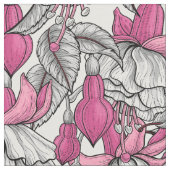 Fuchsien in weiß und rosa stoff (Nahaufnahme)