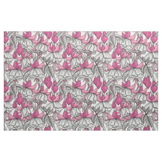 Fuchsien in weiß und rosa stoff (Fat Quarter (45,7 x 55,9 cm))