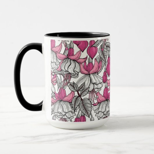 Fuchsien in weiß und rosa tasse (Links)