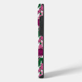 Fuchsien-Monogramm iPhone Hülle (Linke Seite)