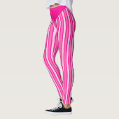 Fuchsien & Rosa gestreifte Leggings mit individuel (Links)