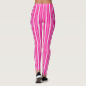 Fuchsien & Rosa gestreifte Leggings mit individuel (Rückseite)