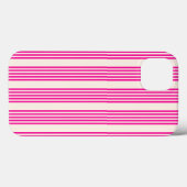Fuchsien und Beige mit fünf Streifen Case-Mate iPhone Hülle (Rückseite (Horizontal))