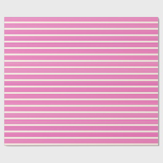 Fuchsien und Beige mit fünf Streifen Geschenkpapier (Flach)