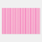 Fuchsien und Beige mit fünf Streifen Geschenkpapier Set (Vorderseite 3)