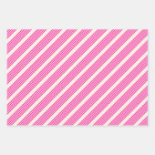 Fuchsien und Beige mit fünf Streifen Geschenkpapier Set (Vorderseite 2)