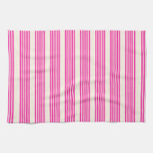 Fuchsien und Beige mit fünf Streifen Geschirrtuch (Horizontal)