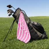 Fuchsien und Beige mit fünf Streifen Golfhandtuch (Gras)