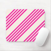 Fuchsien und Beige mit fünf Streifen Mousepad (Mit Mouse)