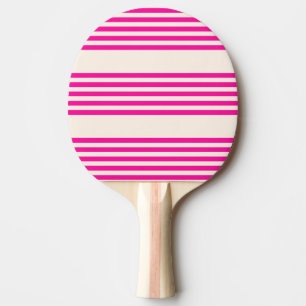 Fuchsien und Beige mit fünf Streifen Tischtennis Schläger