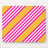 Fuchsien und gelbe fünf Streifen Muster Mousepad (Vorne)