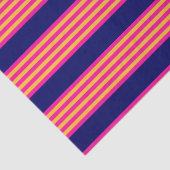 Fuchsien und gelbe Streifen mit Marineblau Seidenpapier (Detail)