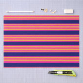 Fuchsien und gelbe Streifen mit Marineblau Seidenpapier (Handwerk)