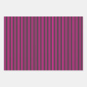 Fuchsien und Holzkohle, fünf Streifen Muster Geschenkpapier Set (Vorderseite 3)