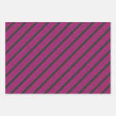 Fuchsien und Holzkohle, fünf Streifen Muster Geschenkpapier Set (Vorderseite 2)
