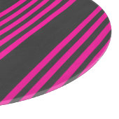 Fuchsien und Holzkohle, fünf Streifen Muster Schneidebrett (Ecke)