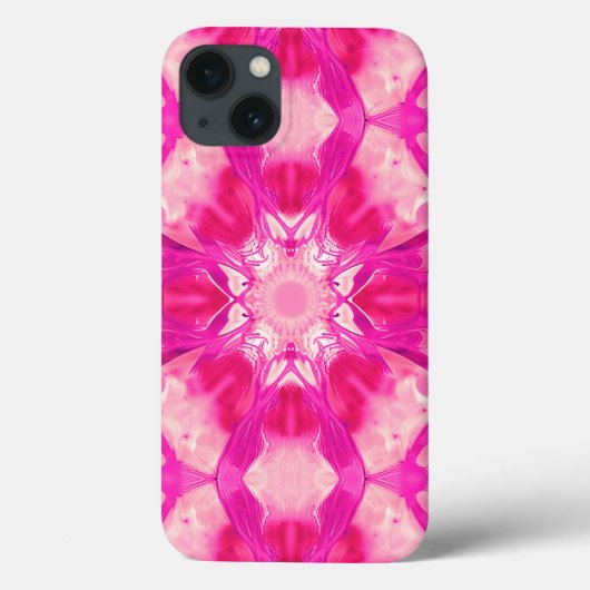 Fuchsien und pastellrosa Gefärbte Krawatte Muster Case-Mate iPhone Hülle (Rückseite)