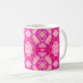Fuchsien und pastellrosa Gefärbte Krawatte Muster Kaffeetasse (VorderseiteRechts)