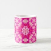 Fuchsien und pastellrosa Gefärbte Krawatte Muster Kaffeetasse (Mittel)