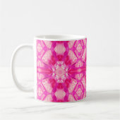 Fuchsien und pastellrosa Gefärbte Krawatte Muster Kaffeetasse (Links)