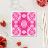Fuchsien und pastellrosa Gefärbte Krawatte Muster Serviette (Beispiel)