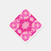 Fuchsien und pastellrosa Gefärbte Krawatte Muster Serviette (Ecke)