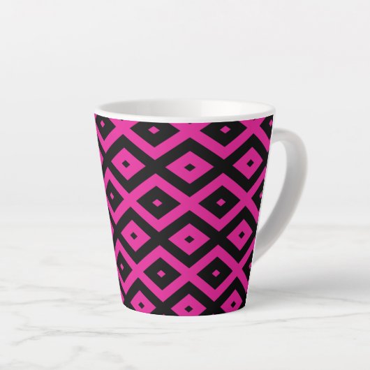 Fuchsien und schwarzer Diamant Milchtasse (Rechte Ecke)