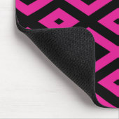 Fuchsien und schwarzer Diamant Mousepad (Ecke)