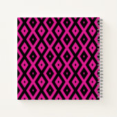 Fuchsien und schwarzer Diamant Notizblock (Rückseite)