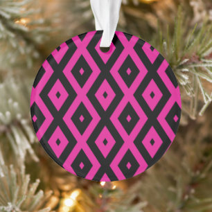 Fuchsien und schwarzer Diamant Ornament