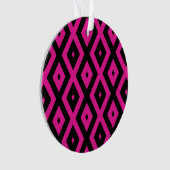 Fuchsien und schwarzer Diamant Ornament (Vorderseite)