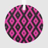 Fuchsien und schwarzer Diamant Ornament (Rückseite)