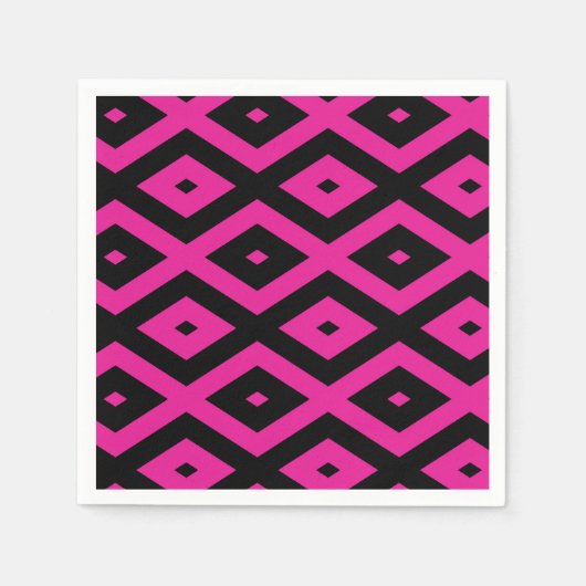 Fuchsien und schwarzer Diamant Serviette (Vorderseite)