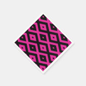 Fuchsien und schwarzer Diamant Serviette (Ecke)