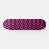 Fuchsien und schwarzer Diamant Skateboard (Horizontal)