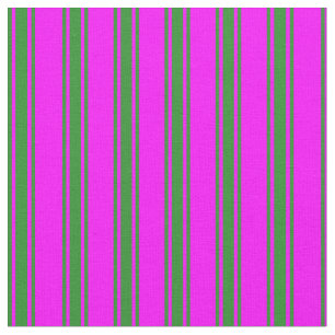 Fuchsien und waldgrüne Linien Stoff