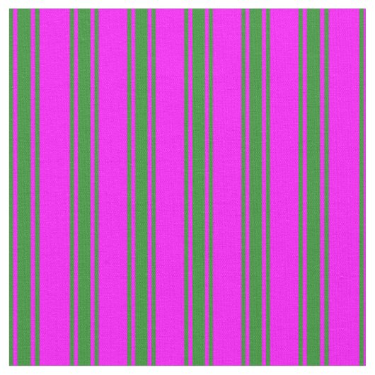 Fuchsien und waldgrüne Linien Stoff (Nahaufnahme)